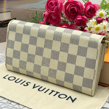 Louis Vuitton Damier Azur Portefeuille Sarah Wallet