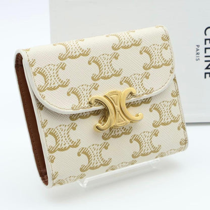 Celine Smallflap Wallet Tri Foldwallet Triomphe