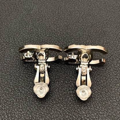 Chanel 05P CC Logo Earrings Icon Silver Black Coco — view 6