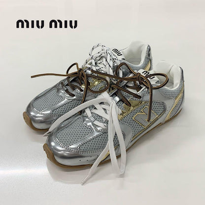 Miu Miu Un New Balance 530 SL Mesh Leather Sneakers
