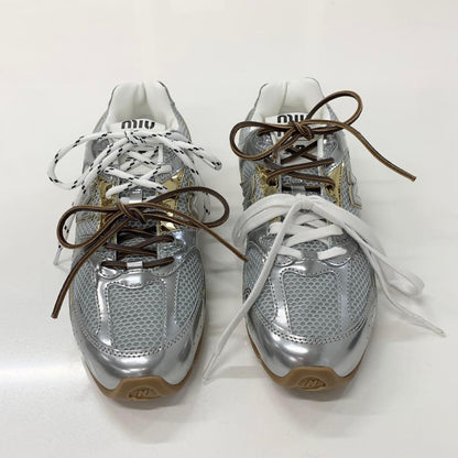 Miu Miu Un New Balance 530 SL Mesh Leather Sneakers — view 2
