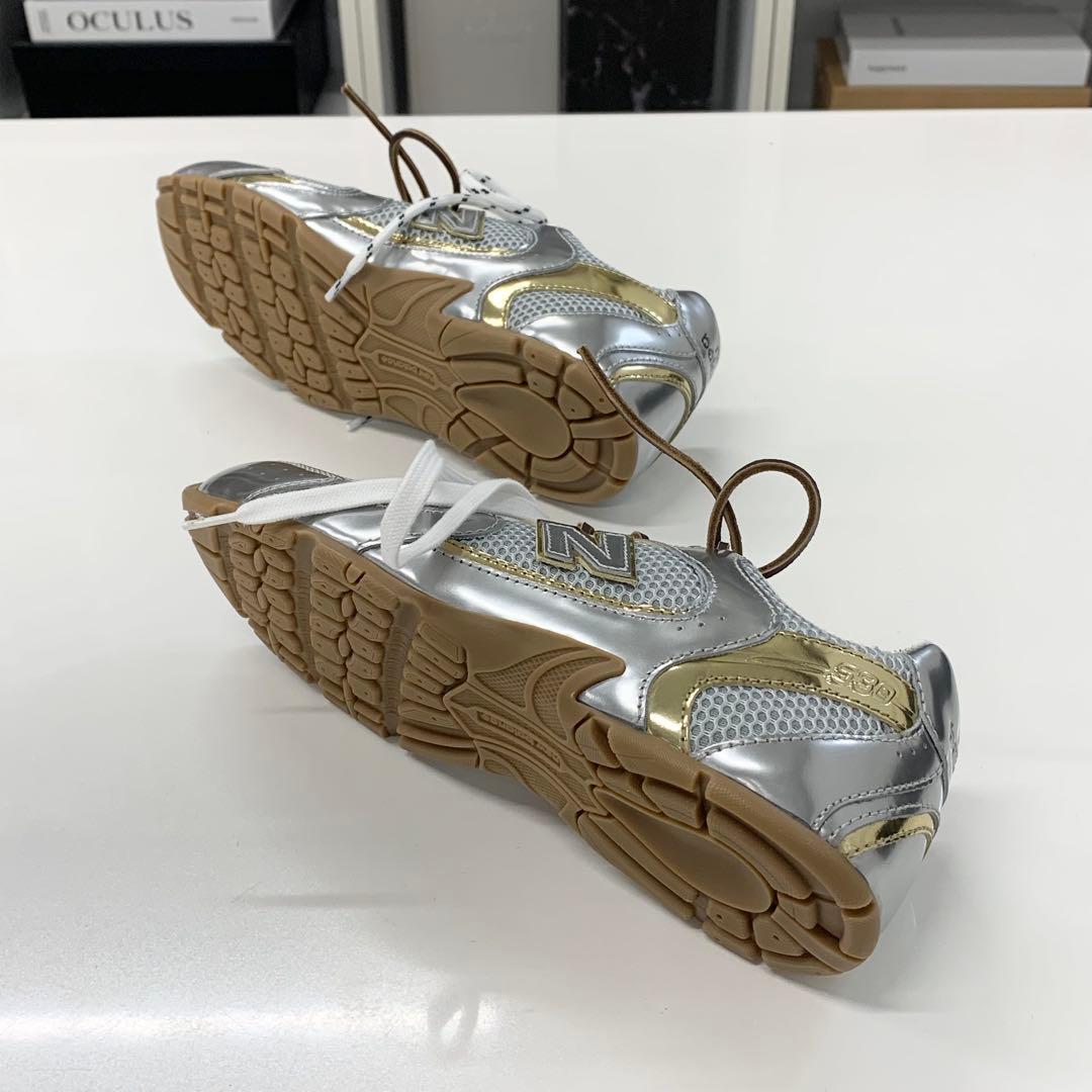 Miu Miu Un New Balance 530 SL Mesh Leather Sneakers — view 6