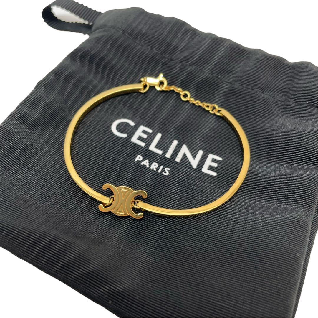 Celine Triomphe Gold Bracelet Bangle