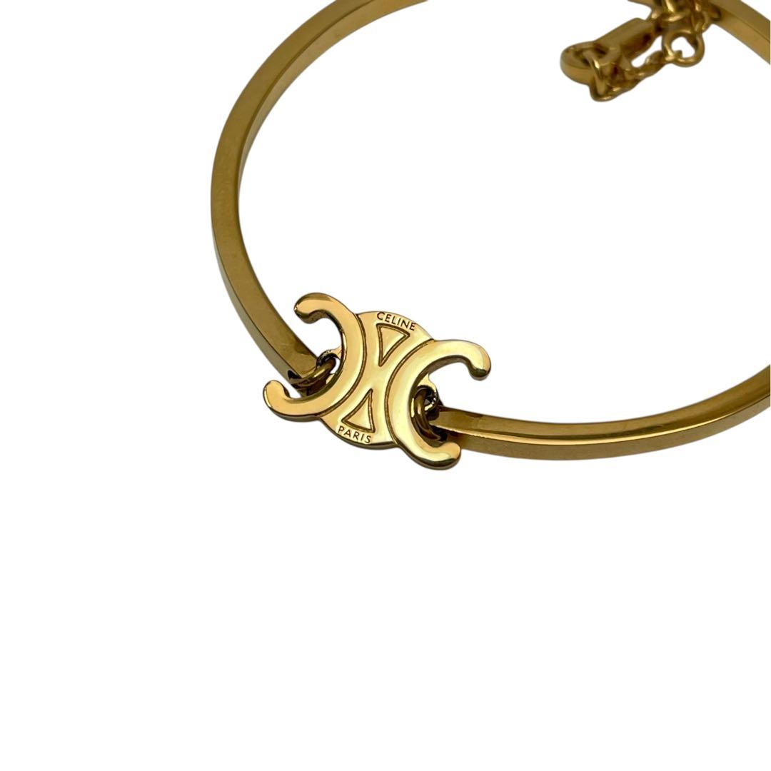 Celine Triomphe Gold Bracelet Bangle — view 5
