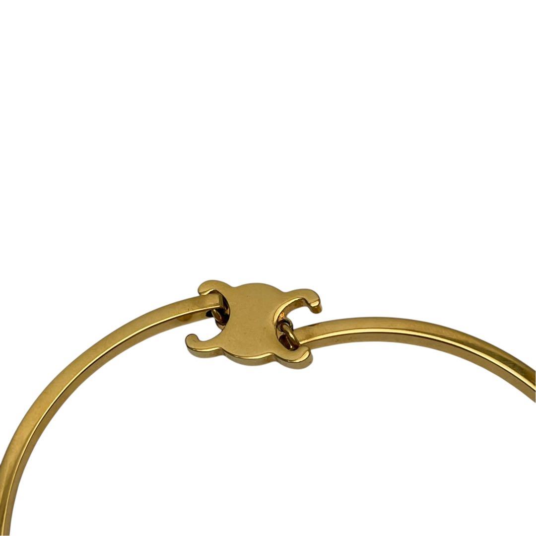 Celine Triomphe Gold Bracelet Bangle — view 6