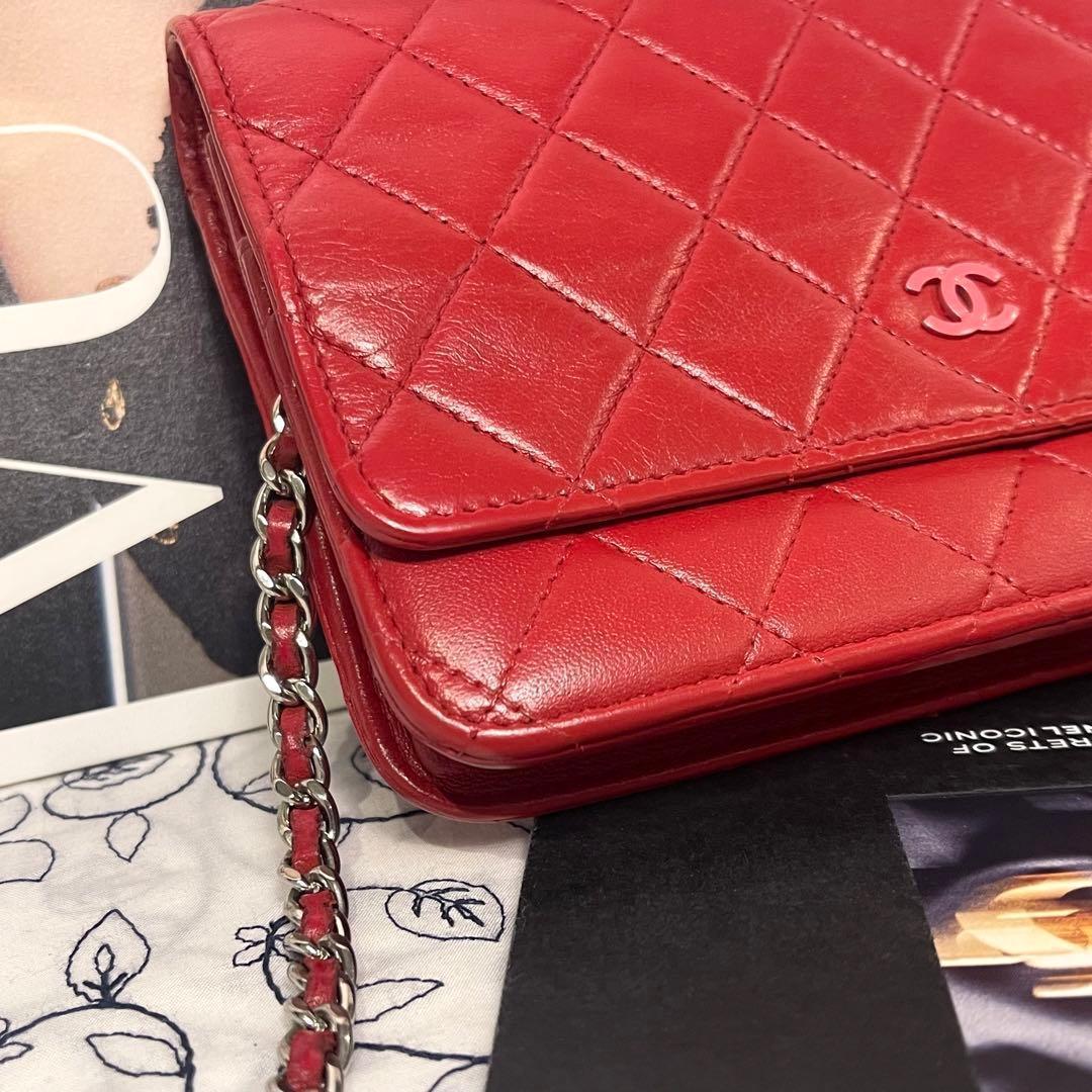 Chanel Chain Wallet Pink Coco Quilted Shoulder — view 4