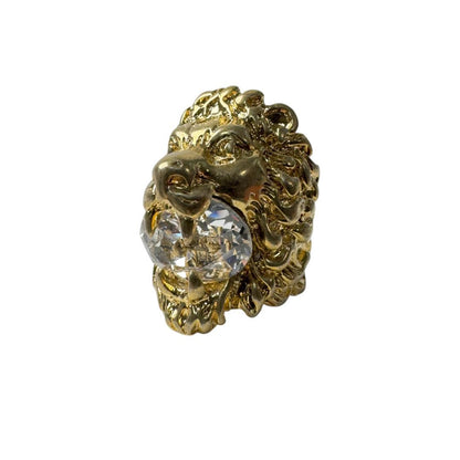 Gucci Lion Head Crystal Ring