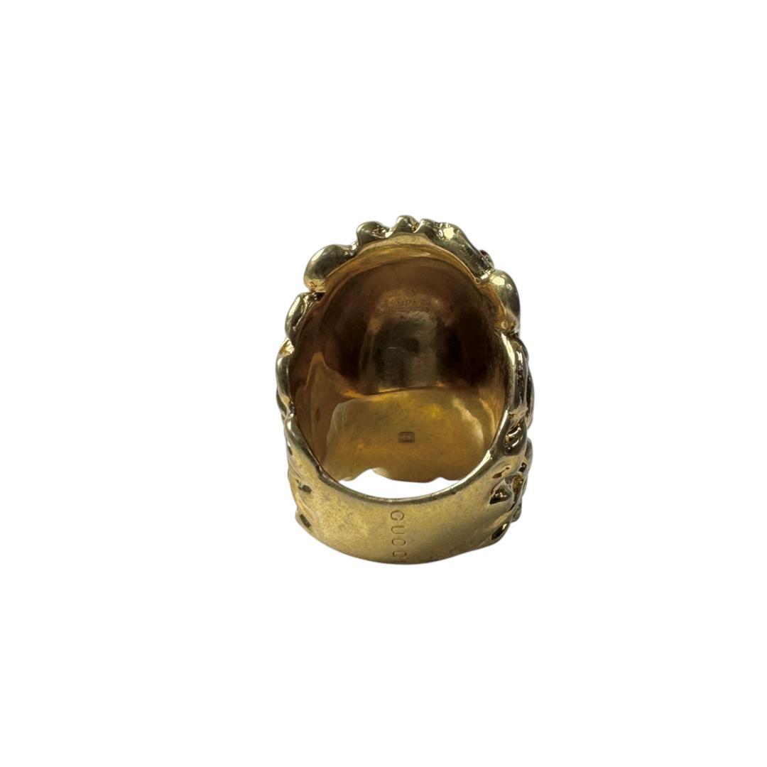 Gucci Lion Head Crystal Ring — view 4