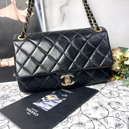 Chanel Side Design Double Flap Bag