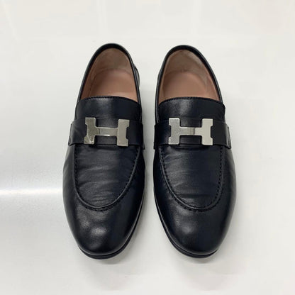 Hermes Paris Leather Loafers Black — view 2