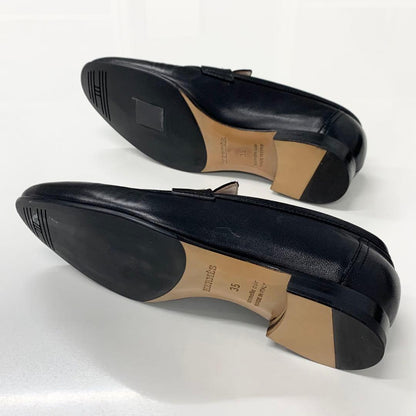 Hermes Paris Leather Loafers Black — view 6