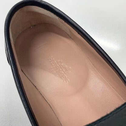 Hermes Paris Leather Loafers Black — view 7