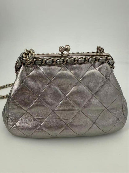 Chanel Choco Bar Kiss Lock Chain Shoulder Bag — view 3