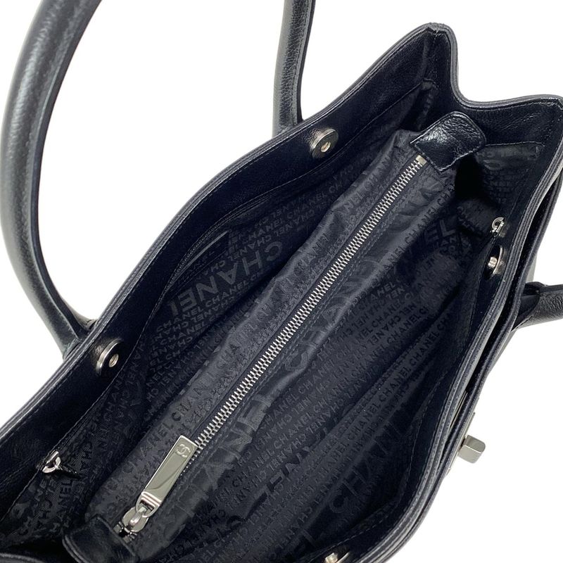 Chanel Tote Bag Executive Line255 A29292 Black Silver Hardware