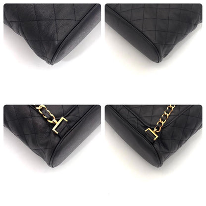 Chanel Quilted Caviar Leather Chain Backpack Black — view 7