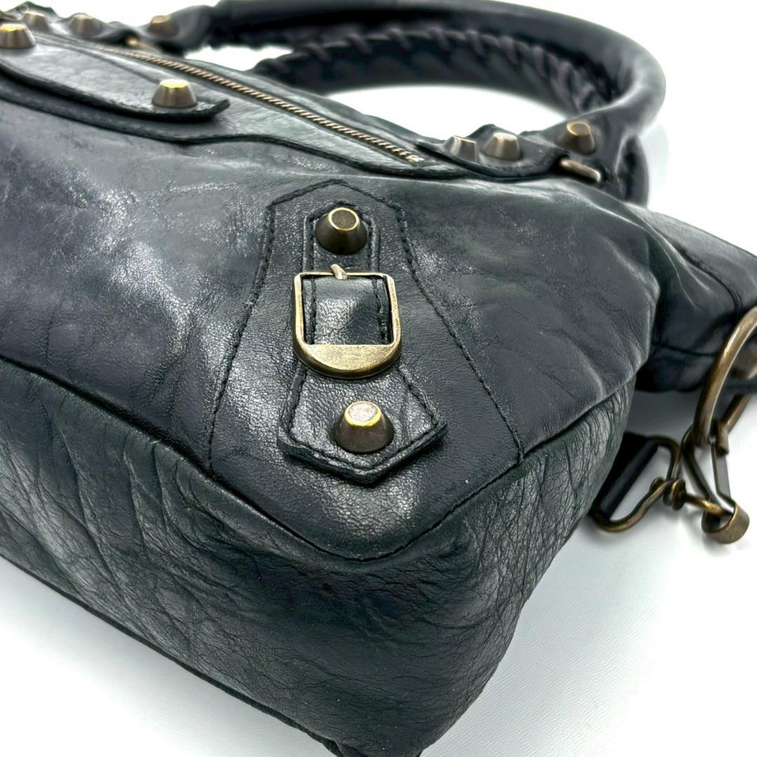 Balenciaga the First Leather 2-Way Handbag with Mirror — view 4