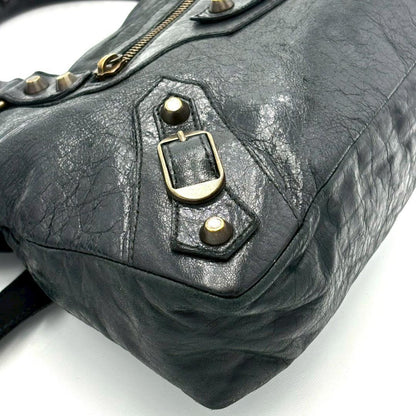 Balenciaga the First Leather 2-Way Handbag with Mirror — view 5