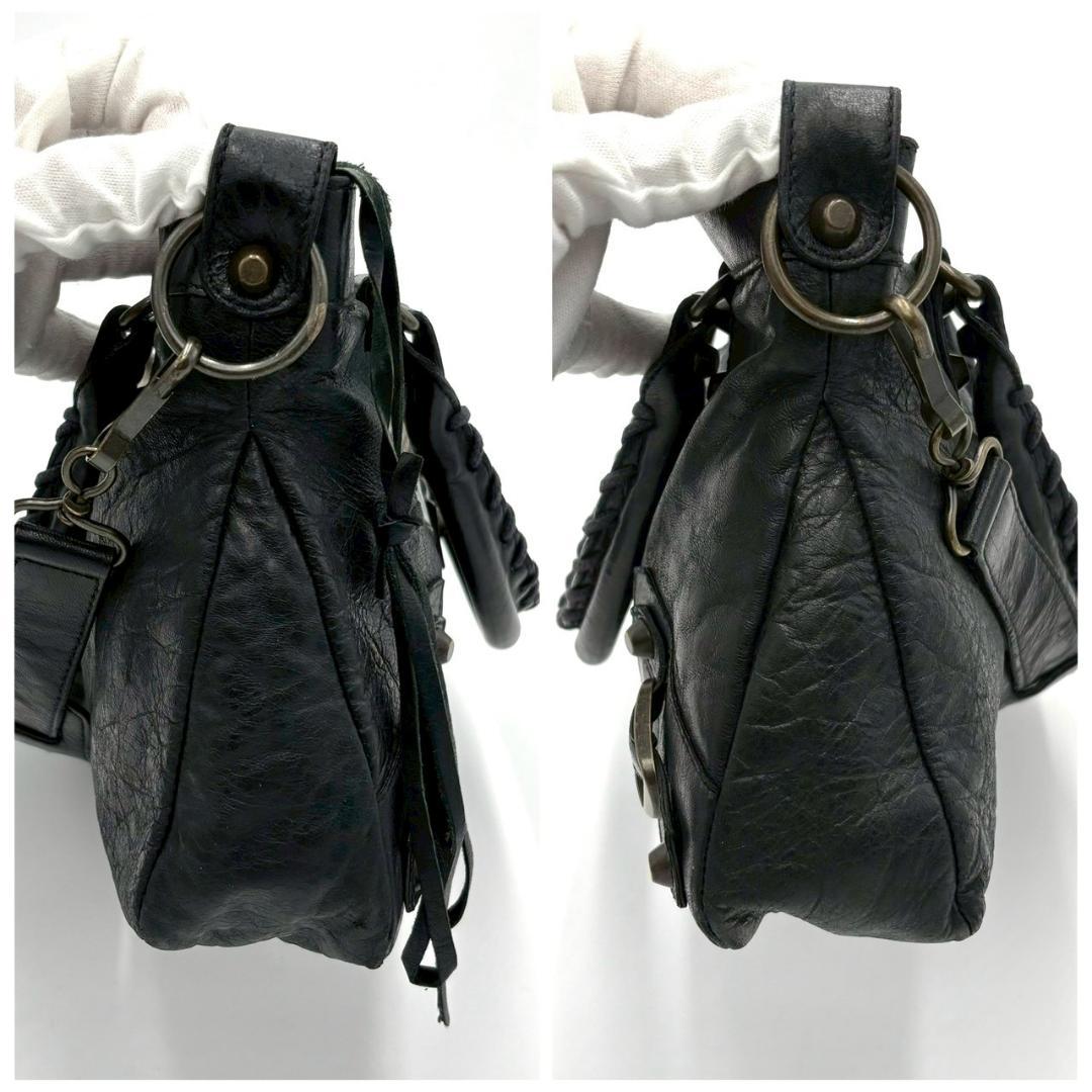 Balenciaga the First Leather 2-Way Handbag with Mirror — view 8