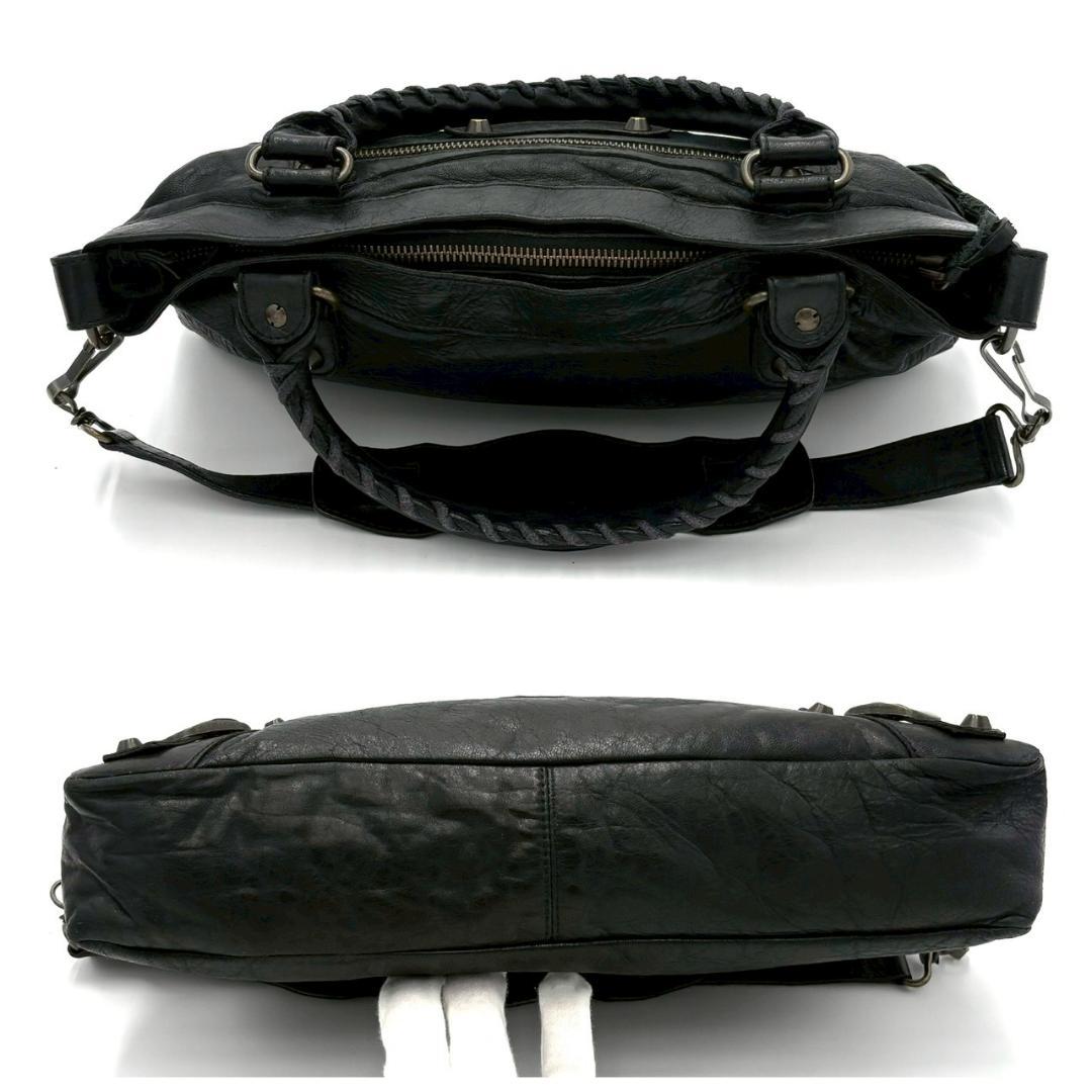 Balenciaga the First Leather 2-Way Handbag with Mirror — view 9