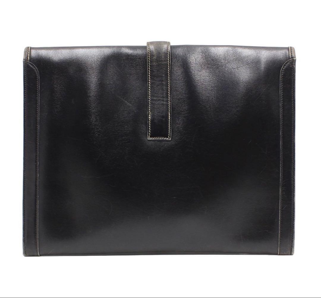 Hermes Gigier GM Box Calf Clutch — view 2