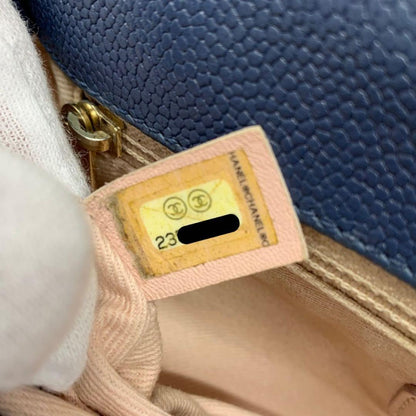 Chanel Half CC Logo Quilted Caviar Leather Shoulder Bag — view 7