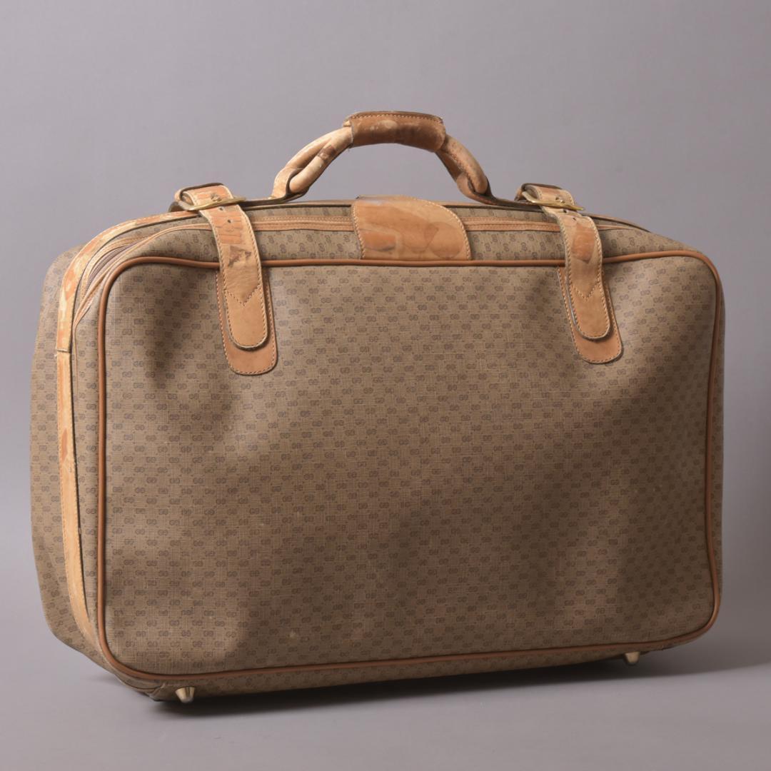 Gucci Vintage Micro GG Boston Bag Beige