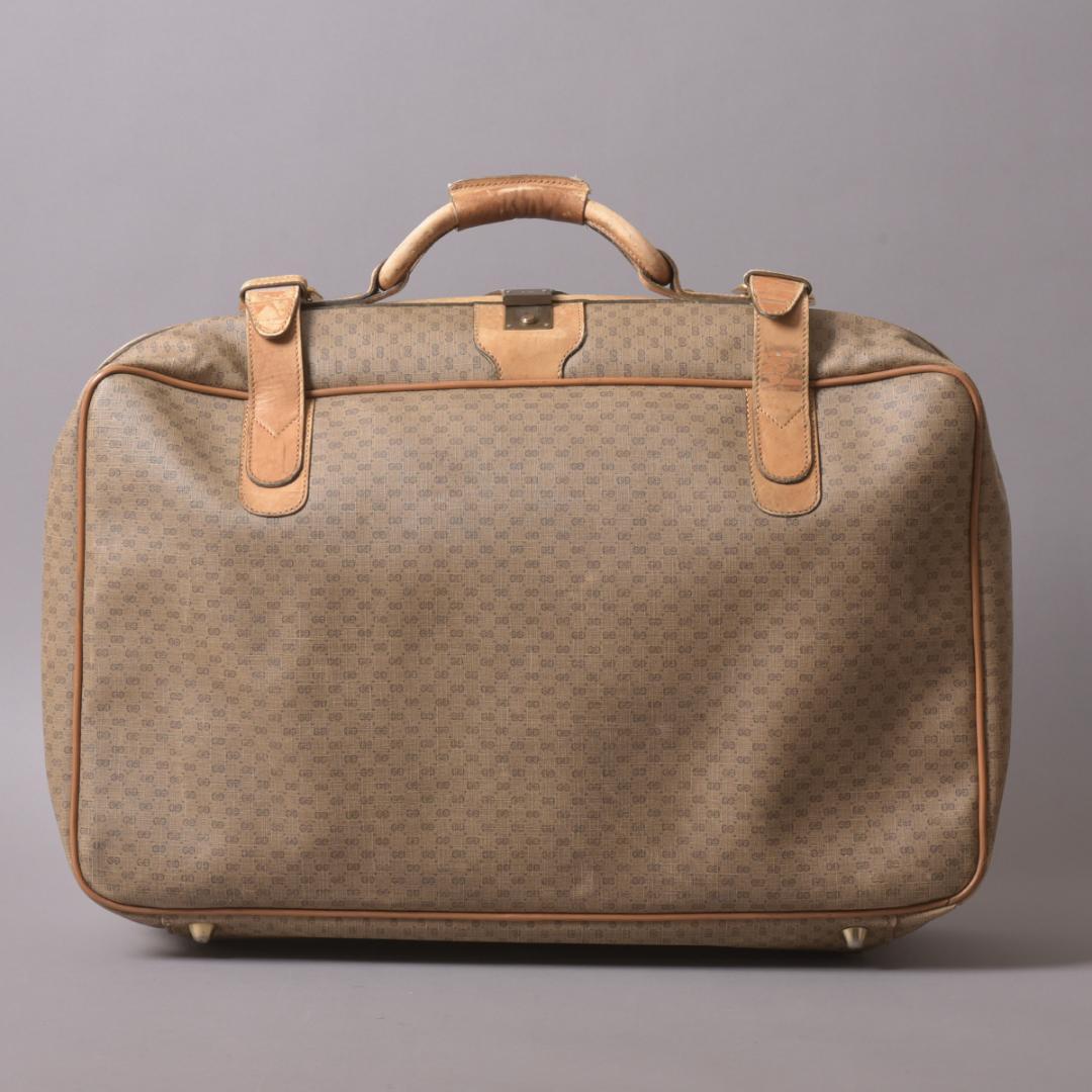 Gucci Vintage Micro GG Boston Bag Beige