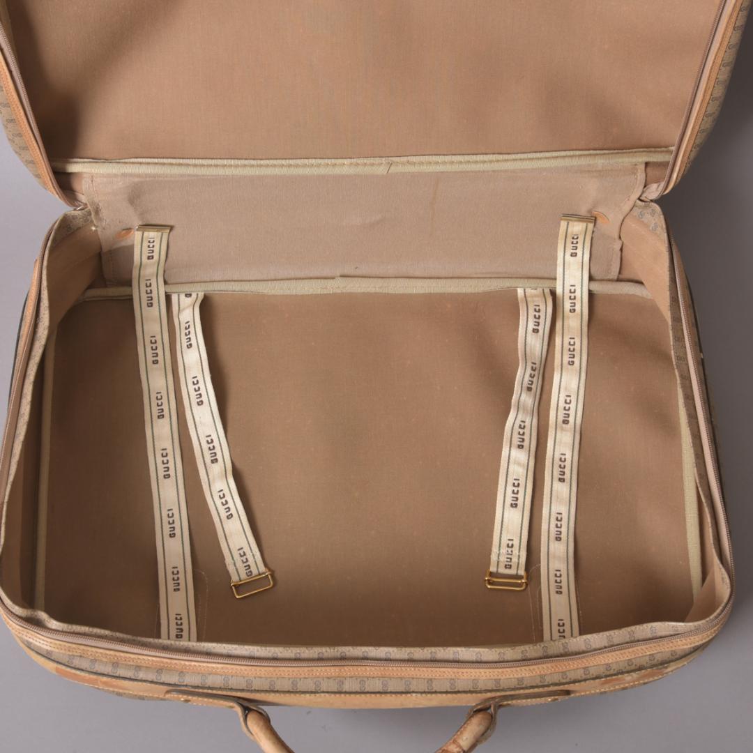 Gucci Vintage Micro GG Boston Bag Beige