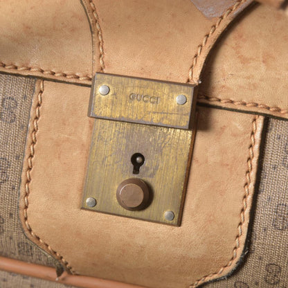 Gucci Vintage Micro GG Boston Bag Beige