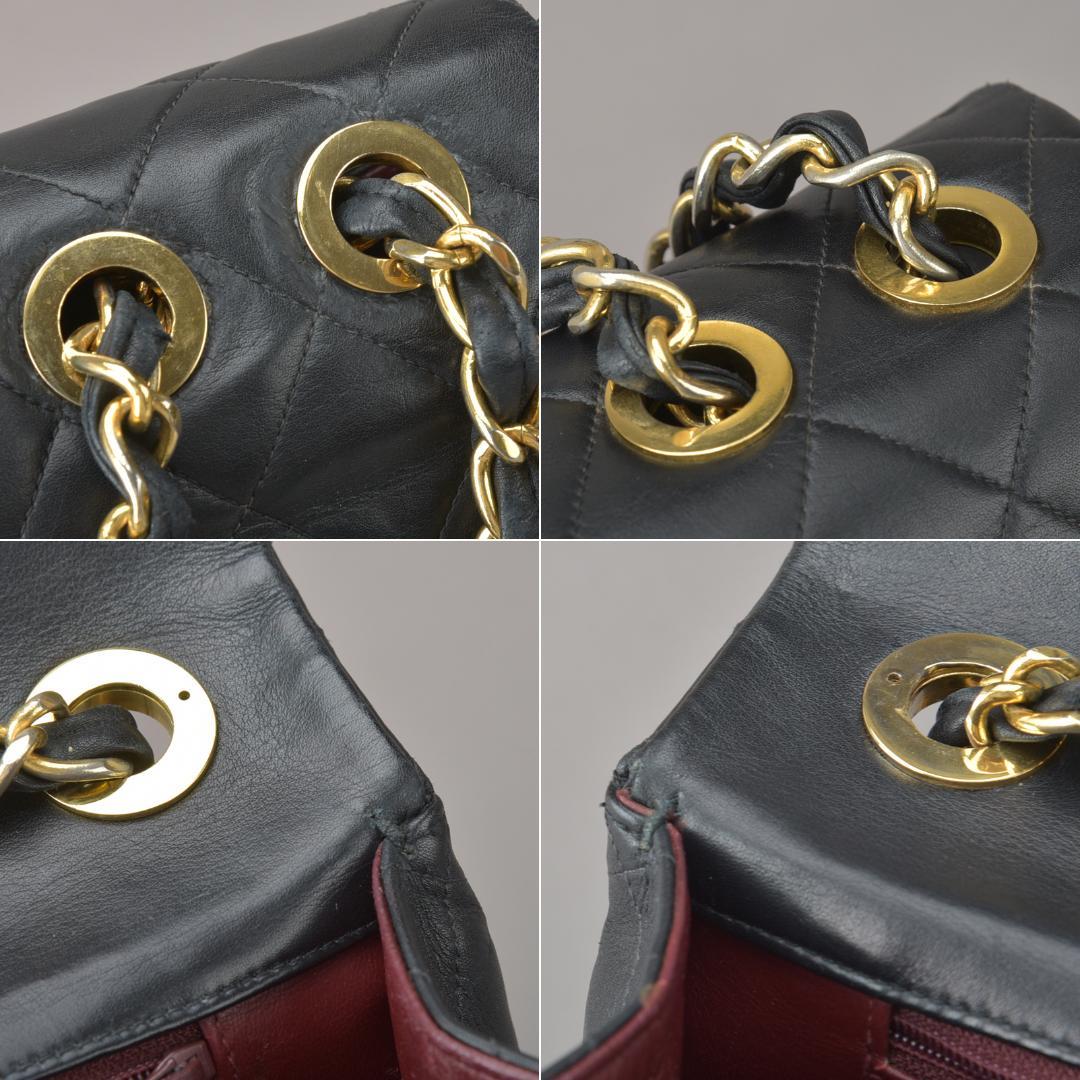 Chanel◇ Chanel Deka Matelasse 34 Chain Shoulder Bag Black