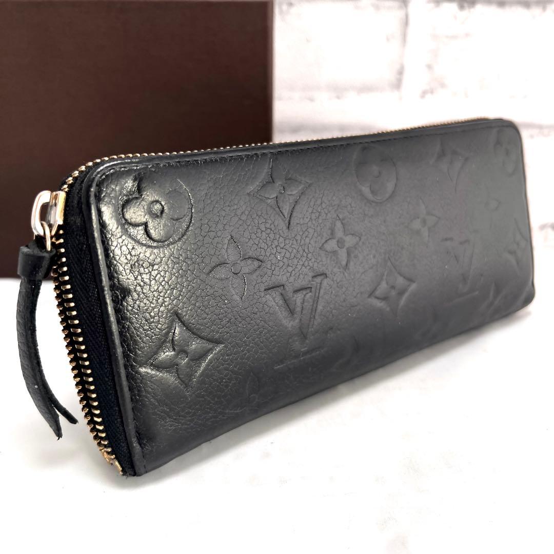 Louis Vuitton Monogram Empreinte Portefeuille Clemence Noir Wallet