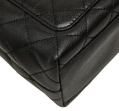 Chanel CC Logo Quilted Handbag Top Handle — view 7