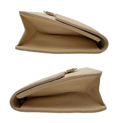 Chanel Lambskin Matelasse Chain Shoulder Bag Coco Mark