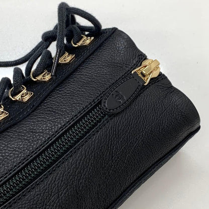 Chanel Calfskin Cocomark Lace Up Short Boots Black