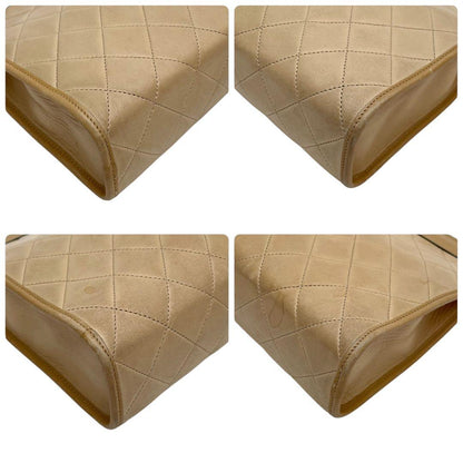 Chanel Lambskin Quilted CC Logo Clutch Beige — view 5