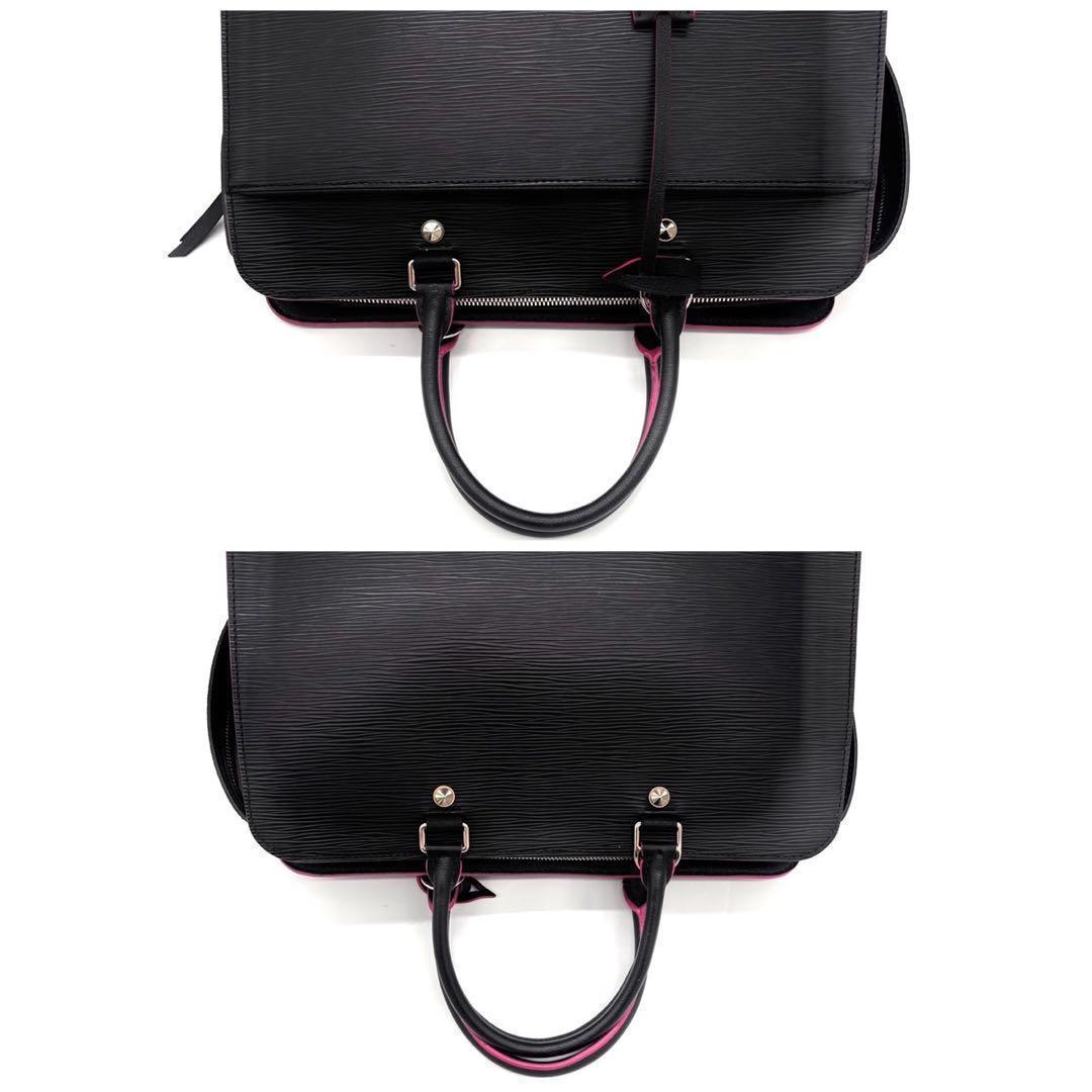 Louis Vuitton Epi Vaneau GM Noir Black Hot Pink Handbag — view 7