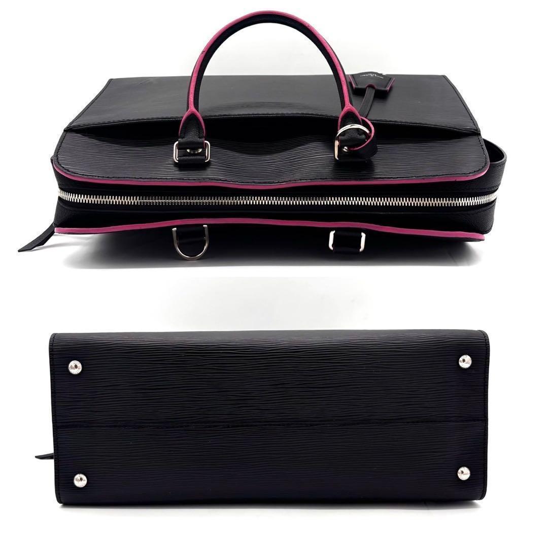 Louis Vuitton Epi Vaneau GM Noir Black Hot Pink Handbag — view 8
