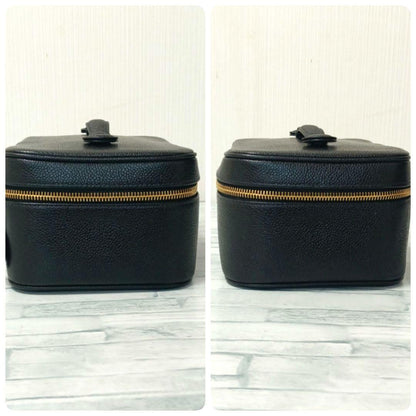 Chanel Vanity Caviar Leather Pouch Black Gold — view 3
