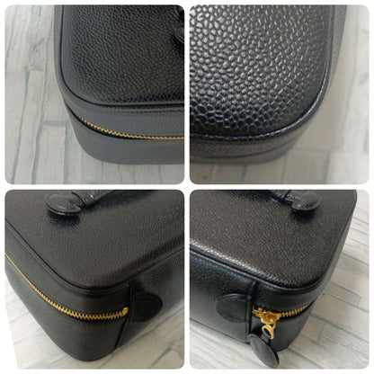 Chanel Vanity Caviar Leather Pouch Black Gold — view 6