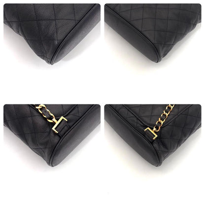 Chanel Quilted Caviar Leather Chain Backpack Black — view 7