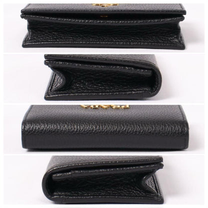 Prada Card Case Metal Logo Black Business Holder — view 9