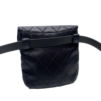 Chanel Bicolor Quilted Lambskin Waist Belt Bag Navy — view 2