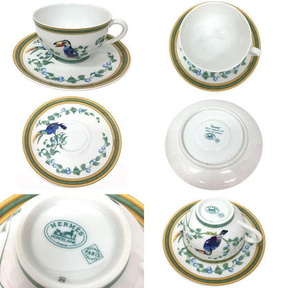 Hermes Set Of 2 Cups And Saucers Siesta Toucan Aq11751