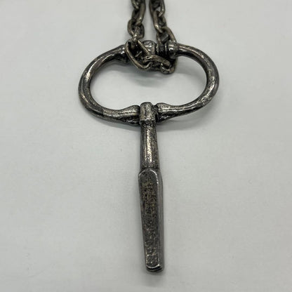 Saint Laurent Yves Key Motif Anchor Chain Necklace Metal