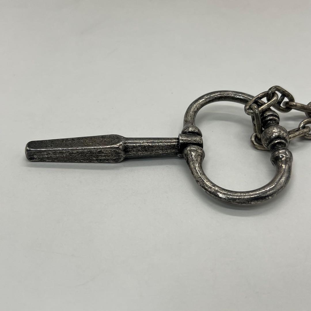 Saint Laurent Yves Key Motif Anchor Chain Necklace Metal