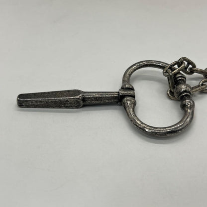 Saint Laurent Yves Key Motif Anchor Chain Necklace Metal
