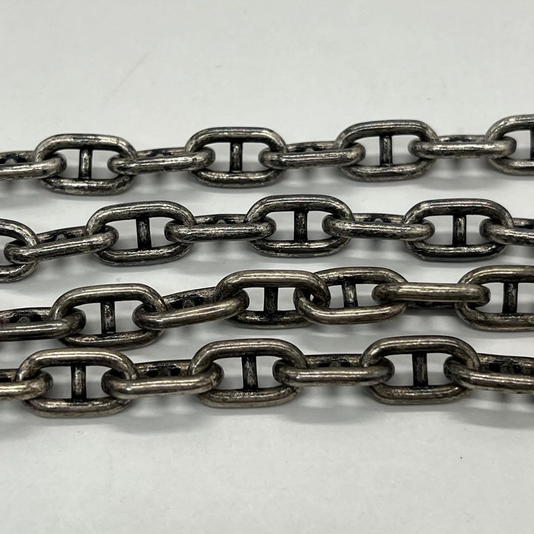 Saint Laurent Yves Key Motif Anchor Chain Necklace Metal