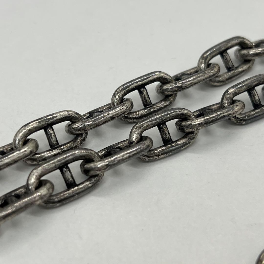 Saint Laurent Yves Key Motif Anchor Chain Necklace Metal