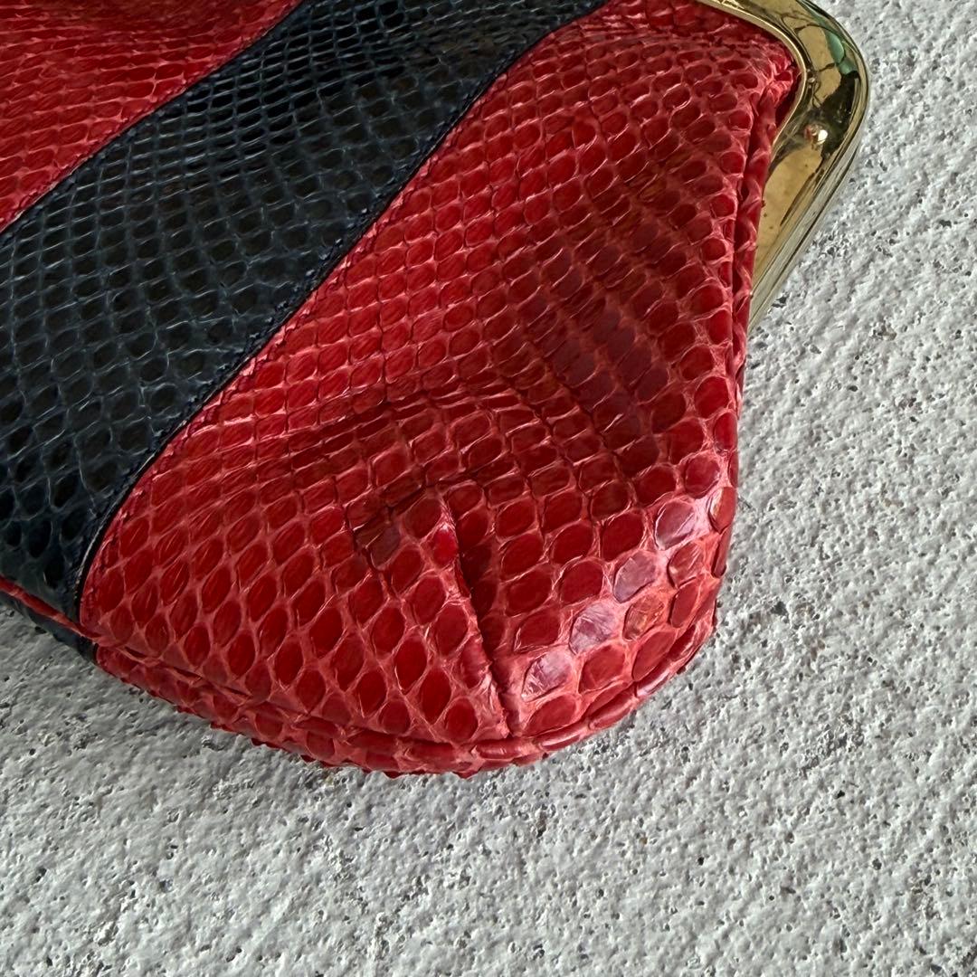 Gucci Tom Ford Era Python Shoulder Bag Red Black — view 6