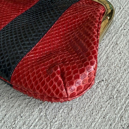 Gucci Tom Ford Era Python Shoulder Bag Red Black — view 6